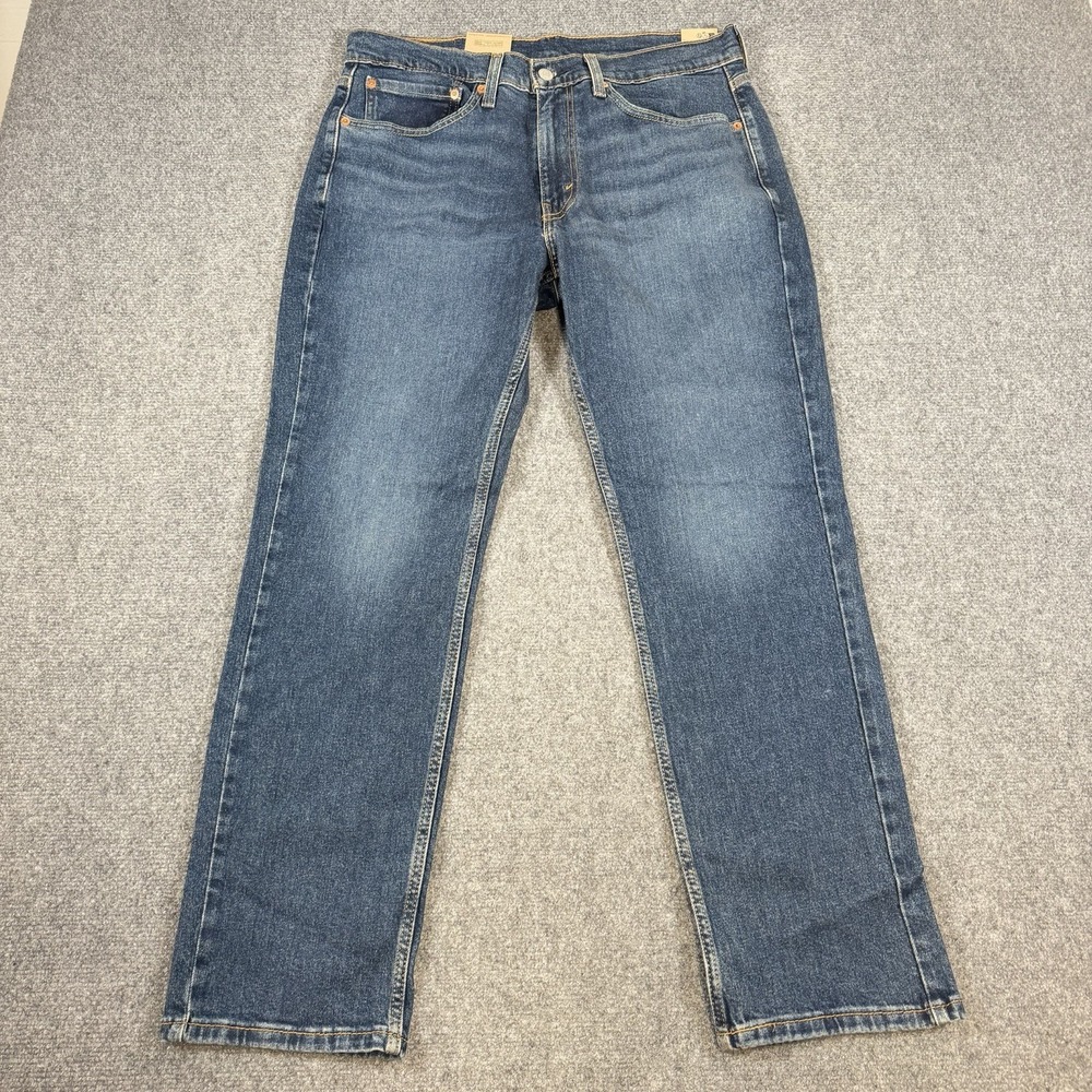 Levi's Jeans Mens 34x30 Blue 514 Straight Fit Stretch Denim New